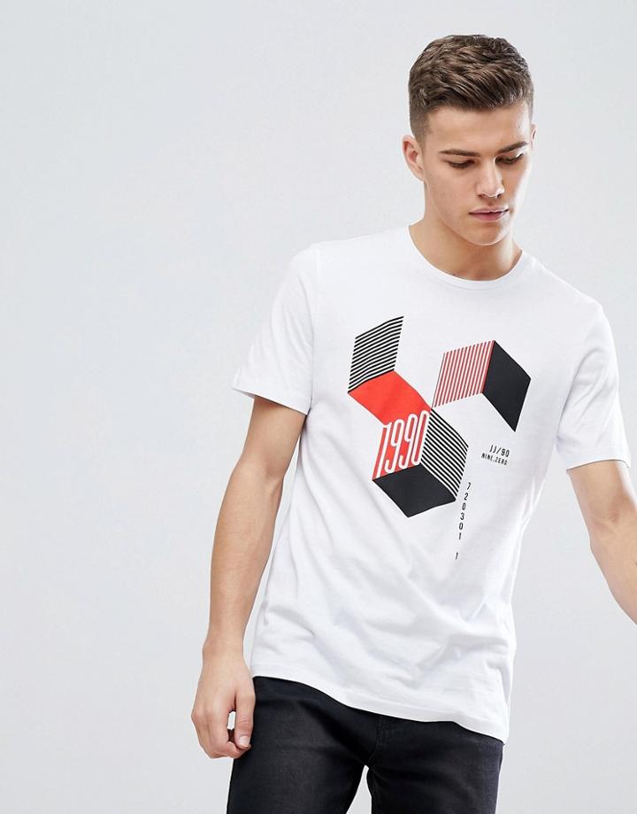 Jack & Jones Logo Crew Neck T-shirt - White