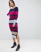 Vila Knitted Rib Maxi Dress - Multi