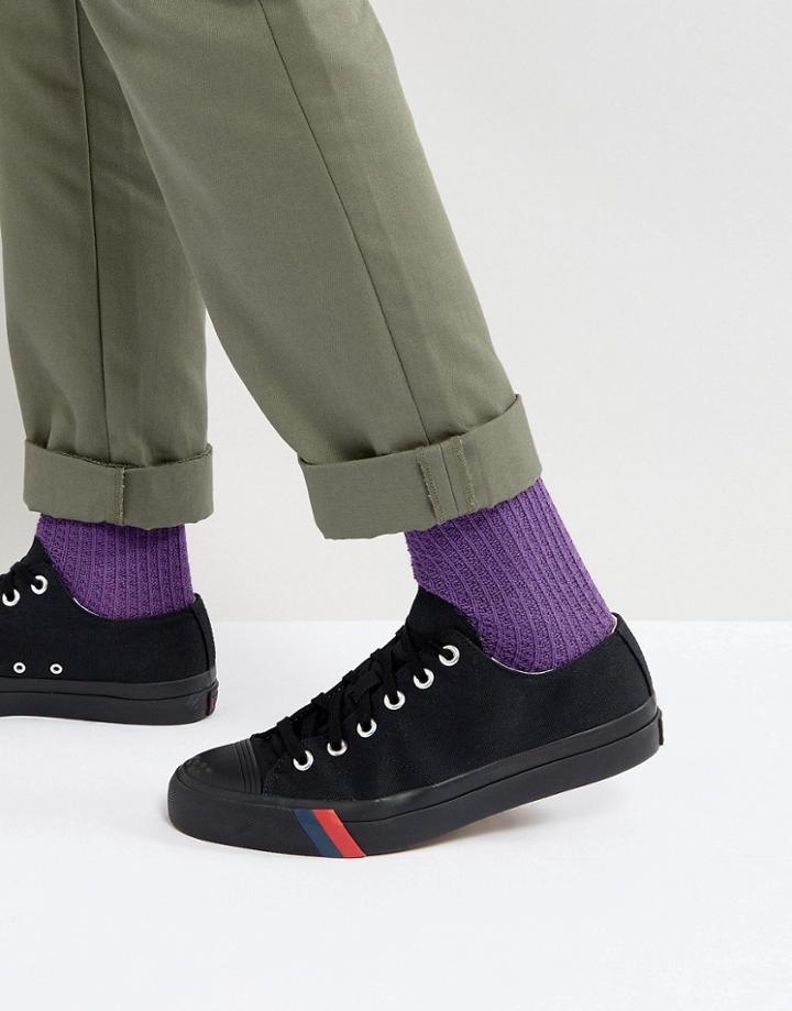 Pro Keds Royal Low Triple Black Canvas Sneakers - Black