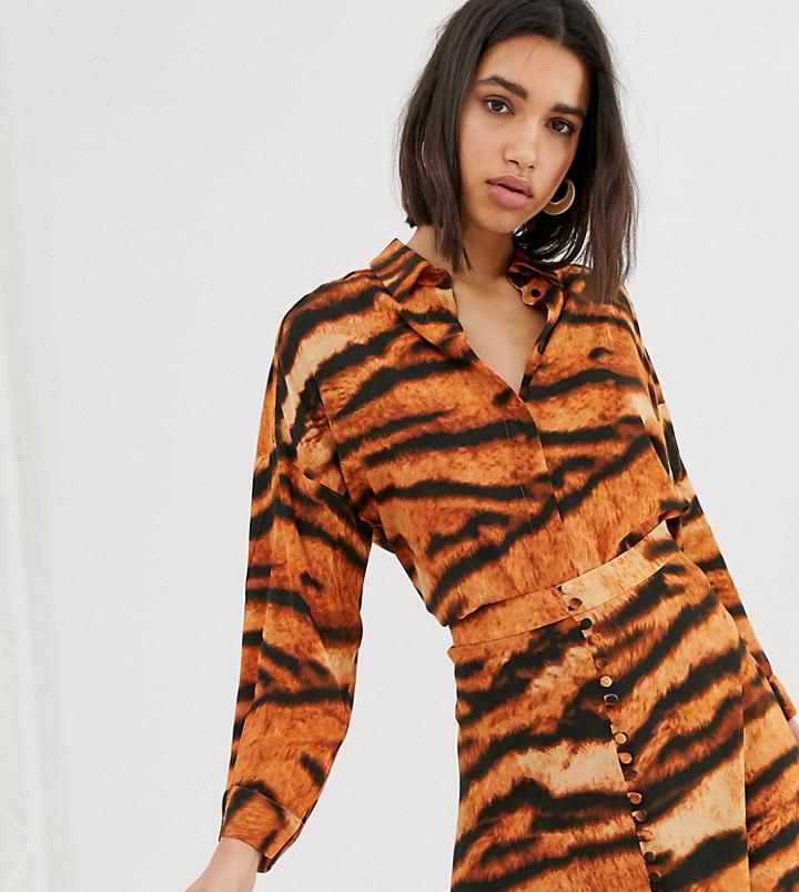 Mango Shirt In Tiger Print
