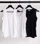Cotton: On Maternity 3-pack Gathered Side Tank Top In Multi
