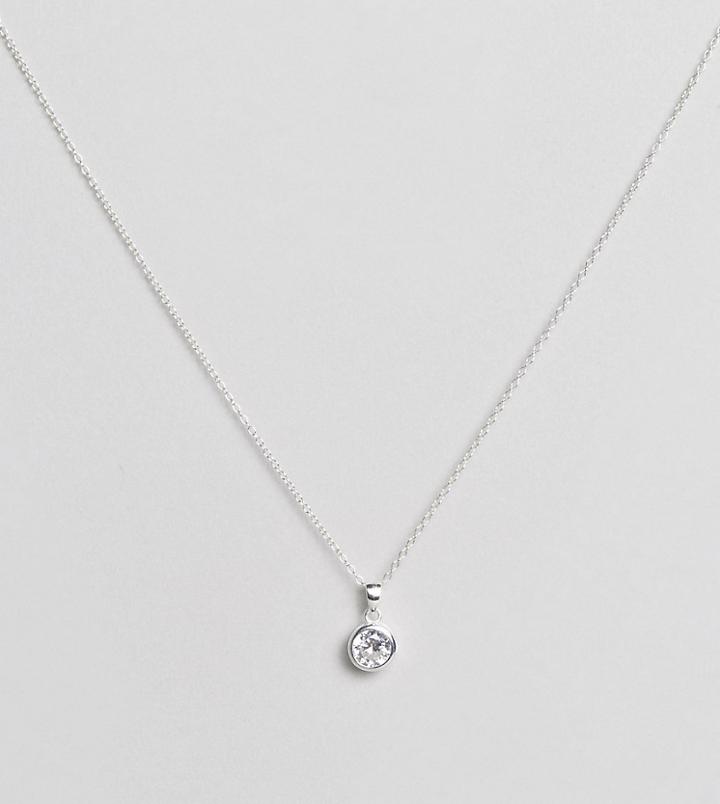 Designb London Sterling Silver Cz Charm Choker - Silver