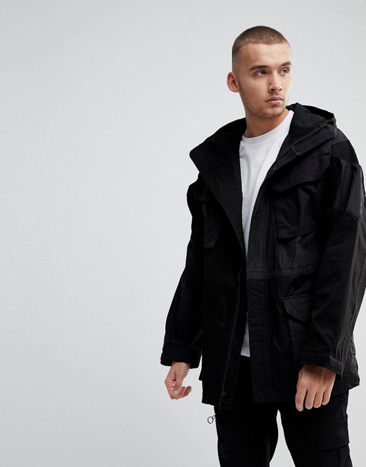 Fairplay Oversized Patchwork Jacket - Black