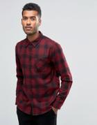 Another Influence Checked Flannel Shirt - Red