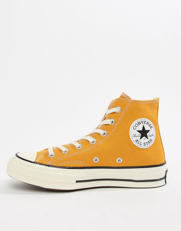 Converse Chuck 70 Hi Sneakers In Sunflower Yellow