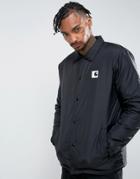 Carhartt Wip Coach Jacket With Faux Shearling Lining - Black