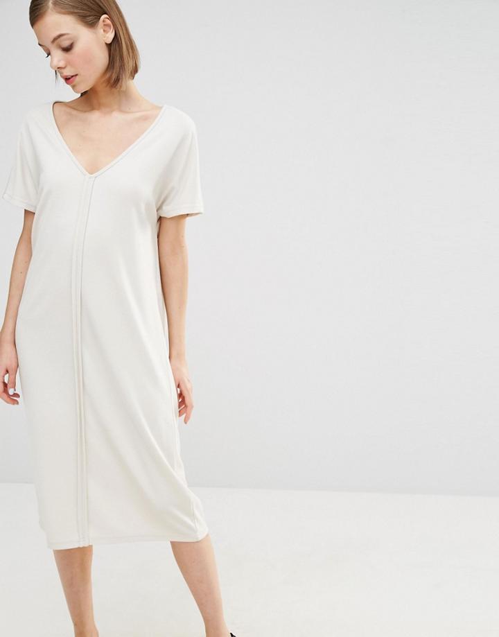 Selected Lima Midi Dress - Cream