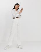 Asos Design Cream Cord Suit Slim Kick Flare Pants - Cream