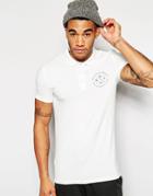 Asos Extreme Muscle Polo With Chest Print - Off White