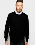 Wood Wood Sweater In Cable Knit - Black