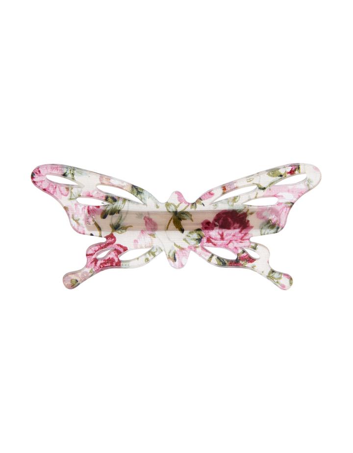 Accessorize Floral Butterfly Barrette Hair Clip