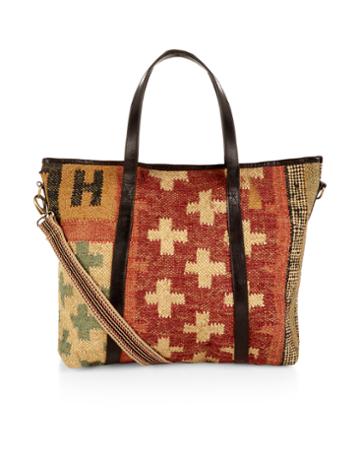 Accessorize Nayeli Leather Trim Shopper Bag