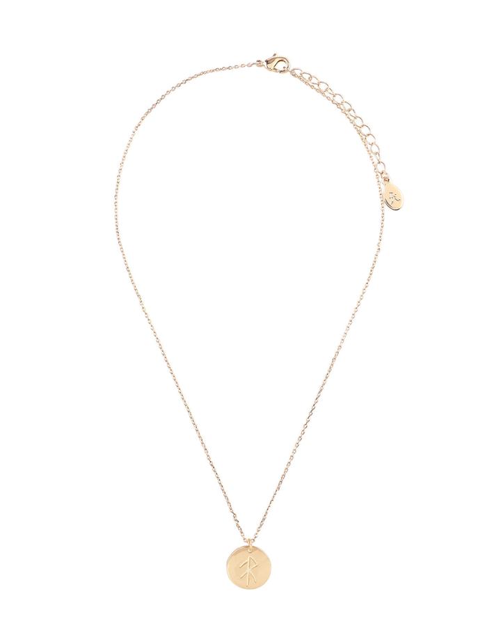 Accessorize Energy Gold Plated Disc Pendant Necklace