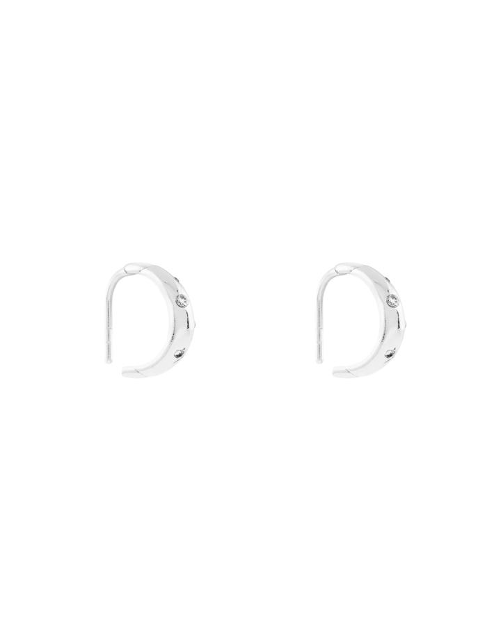 Accessorize Sterling Silver Crystal Mini Hoop Earrings
