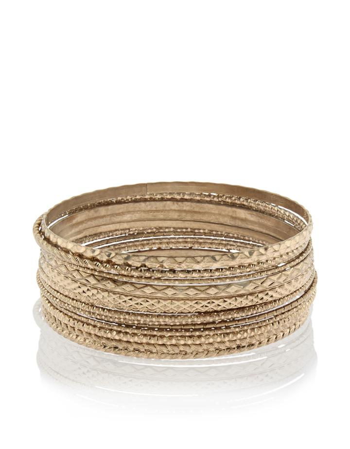 Accessorize Metal Detail Bangle Pack