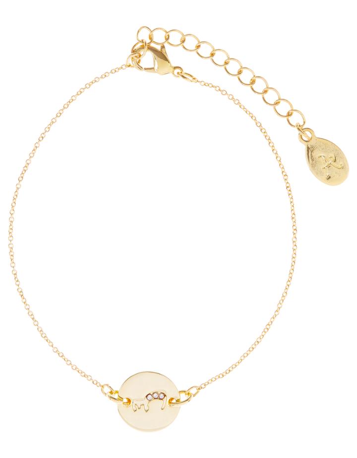 Accessorize Gold Plated Arabic S Coin Bracelet