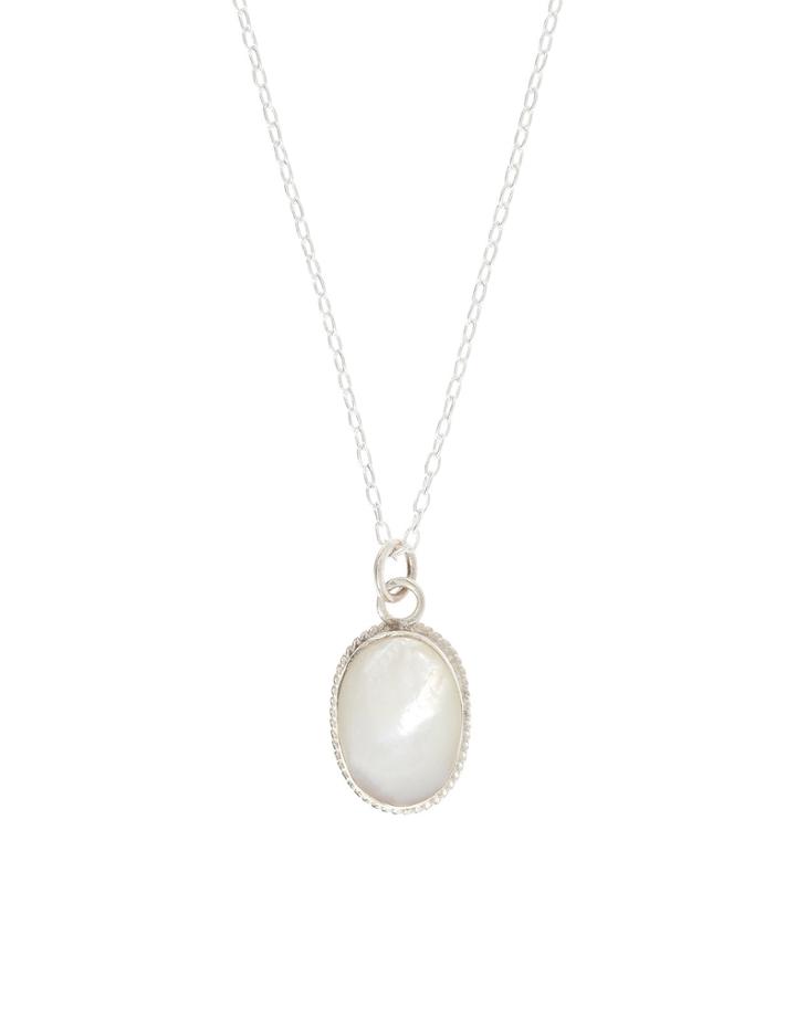 Accessorize Sterling Silver Mother Of Pearl Necklace