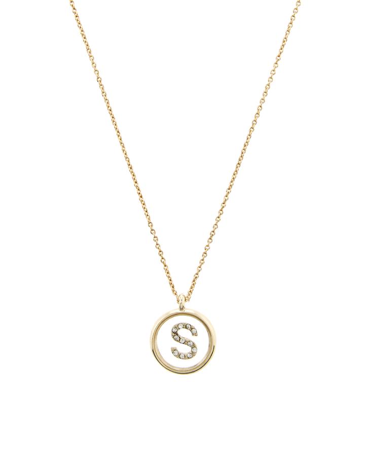 Accessorize Trapped Initial 's' Pendant Necklace
