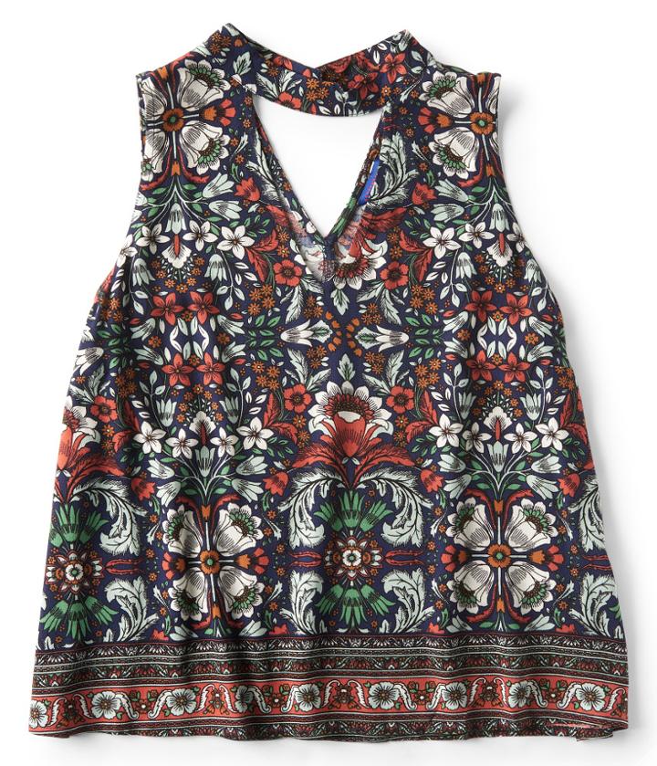 Aeropostale Aeropostale Floral Print Choker Tank - Eclipse, Xsmall