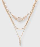 Aeropostale Aeropostale Dainty Choker Short-strand Necklace 3-pack - Gold