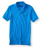 Aeropostale Aeropostale A87 Solid Jersey Polo - Light Blue, Xsmall