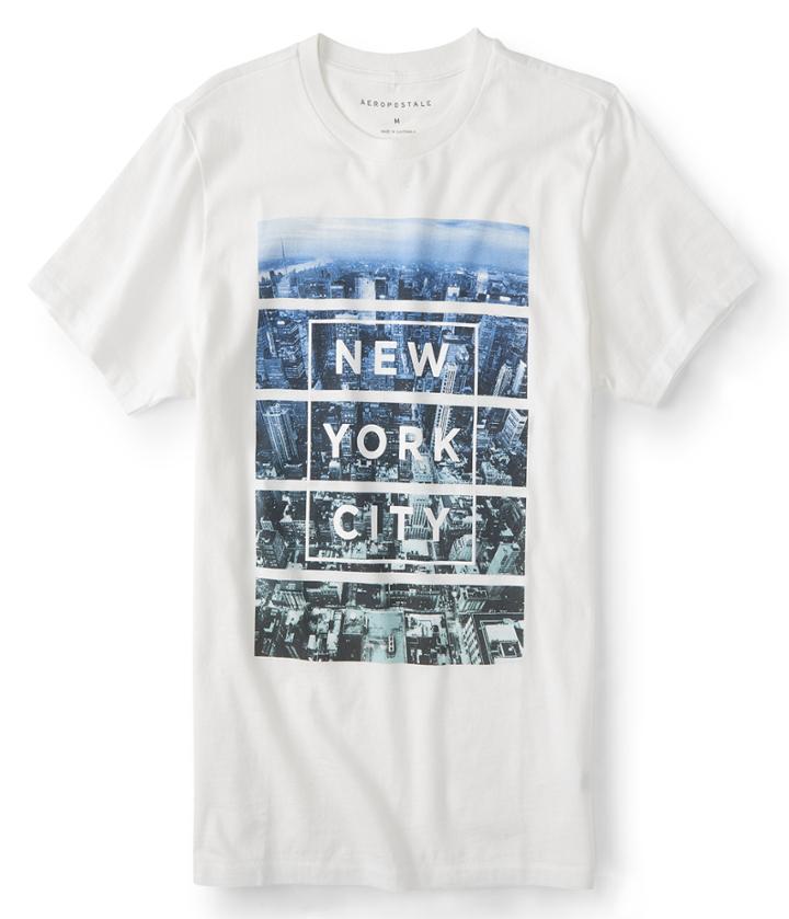 Aeropostale Aeropostale New York City Linear Photo Graphic Tee - Bleach, Small