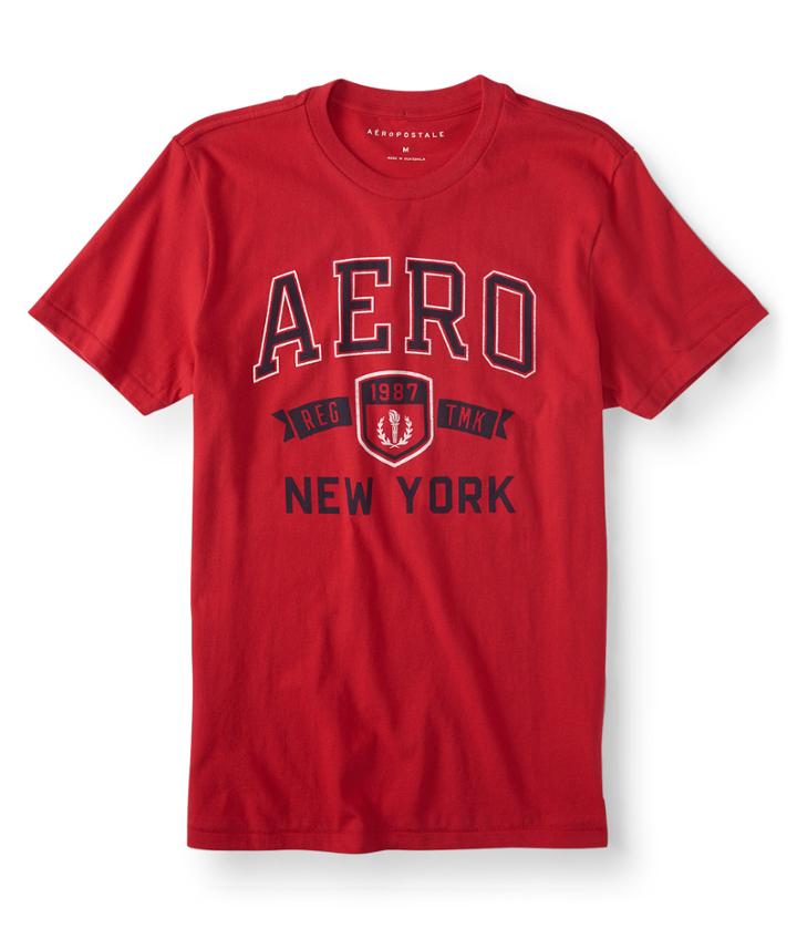 Aeropostale Aeropostale Aero New York Graphic Tee - Red Classic, Small