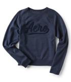 Aeropostale Aeropostale Aero Script Logo Crew Sweatshirt - Classic Navy, Xsmall