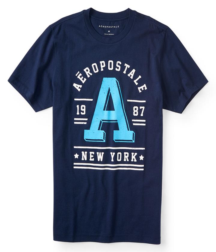Aeropostale Aeropostale 1987 Graphic Tee - Black, Xsmall