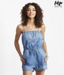 Aeropostale Tokyo Darling Printed Chambray Romper