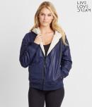 Aeropostale Lld Reversible Hooded Stadium Jacket