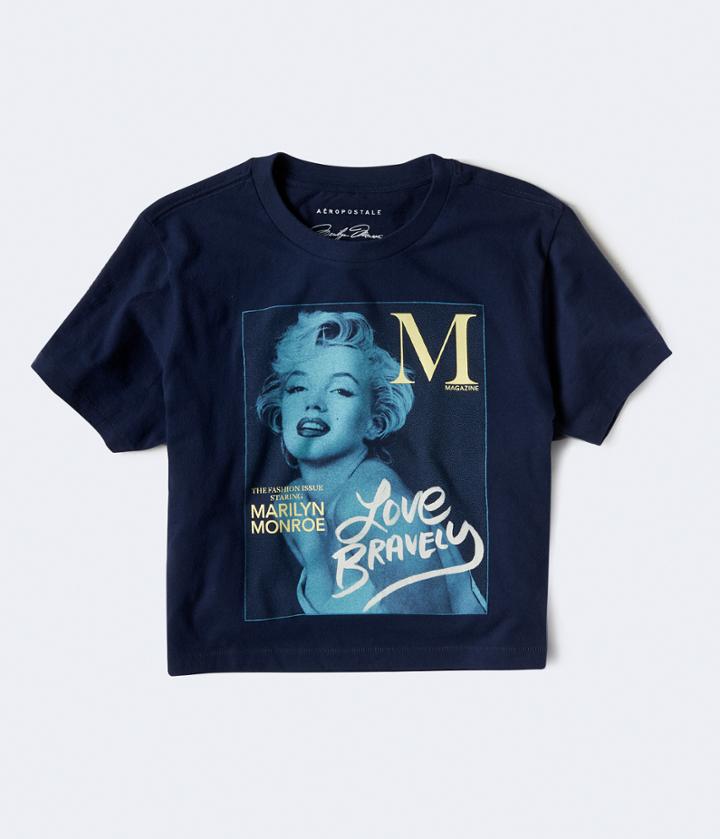 Aeropostale Aeropostale Marilyn Monroe Graphic Tee - Navy, Small