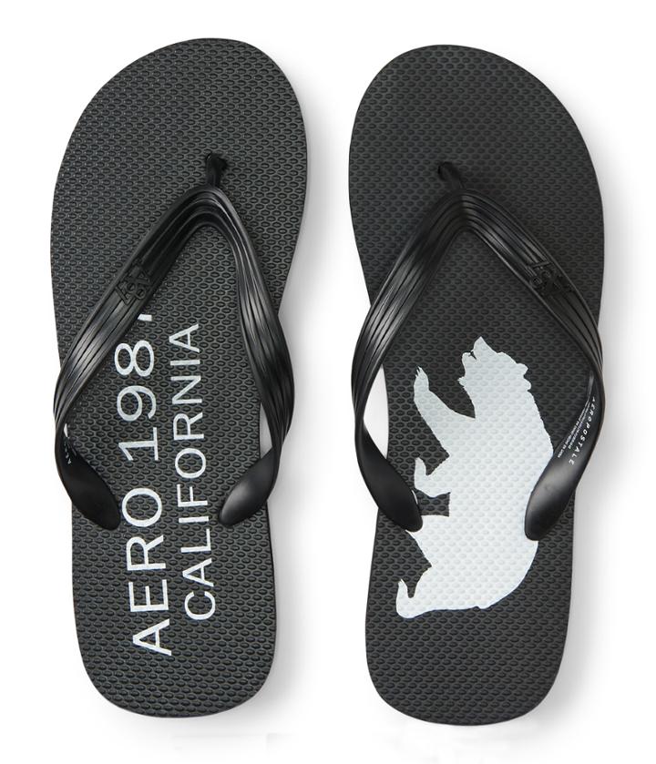 Aeropostale Aeropostale A87 Bear Flip-flop - Black, Small
