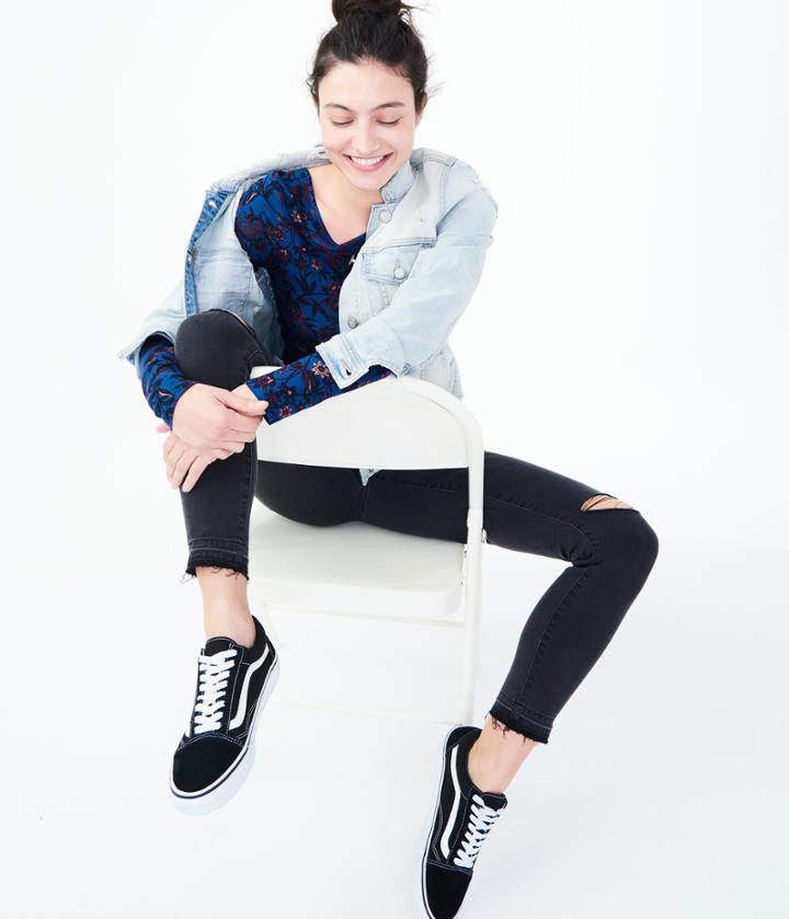 Aeropostale Aeropostale Seriously Stretchy High-waisted Ankle Jegging - Black, 00 R