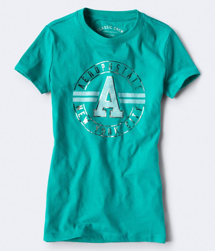 Aeropostale Aeropostale Circle A Graphic Tee - Turqoise, Xsmall