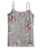 Aeropostale Aeropostale Vintage Floral Favorite Cami - Medium Heather Grey, Xsmall