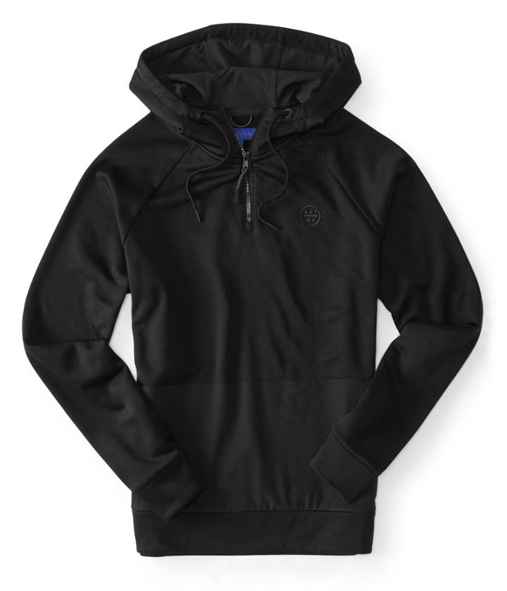 Aeropostale Aeropostale A87 Ny Active Half-zip Hoodie - Black, Xsmall