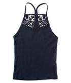 Aeropostale Aeropostale Lace High-neck Cami - Classic Navy, Xlarge