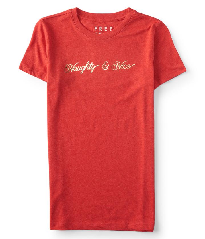 Aeropostale Aeropostale Free State Naughty & Nice Graphic Tee - Vinyl Red, Xsmall
