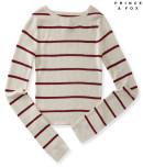 Aeropostale Prince & Fox Striped Crop Sweater
