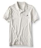 Aeropostale Aeropostale A87 Solid Jersey Polo - Lightest Heather Grey, Xsmall