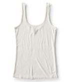 Aeropostale Aeropostale Solid Ribbed Scoop-neck Tank - Floral White, Xsmall