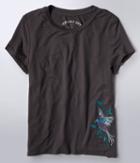 Aeropostale Aeropostale Seriously Soft Bird In Flight Girl Tee - Dark Grey, Xsmall