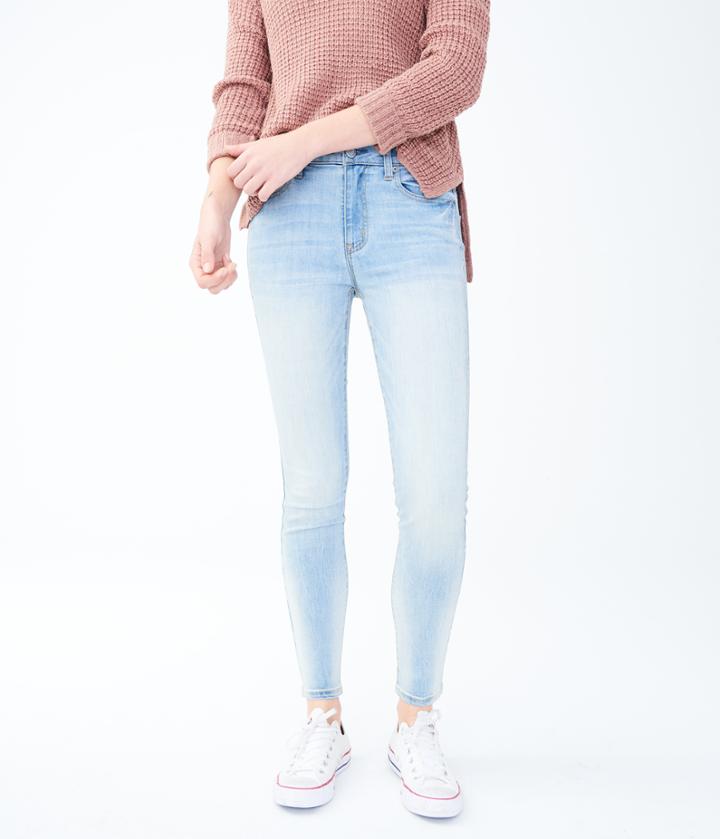 Aeropostale Aeropostale Seriously Stretchy High-waisted Ankle Jegging - Light Wash, 000r