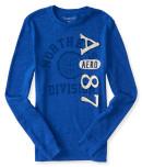 Aeropostale Long Sleeve Northeast Division Thermal Logo Graphic T