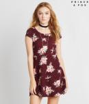 Aeropostale Prince & Fox Floral Cap Sleeve Fit & Flare Dress