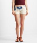 Aeropostale Bleached Destroyed Denim Midi Shorts