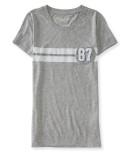 Aeropostale Chenille 87 Racing Stripe Graphic T