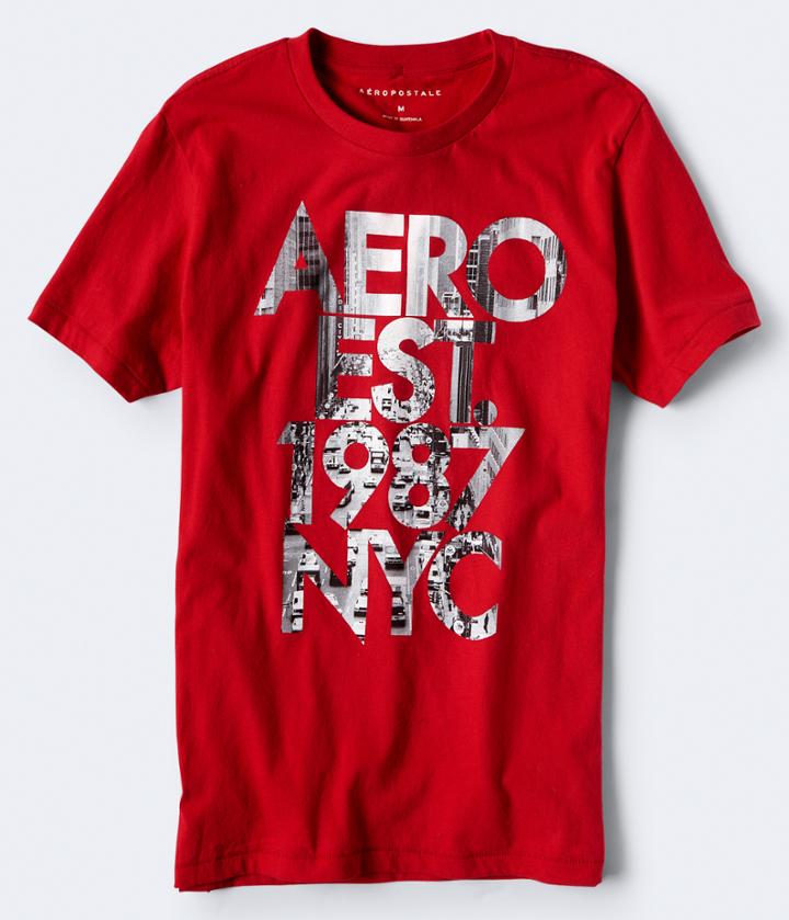 Aeropostale Aeropostale Aero Est 1987 Graphic Tee - Red Classic, Xsmall