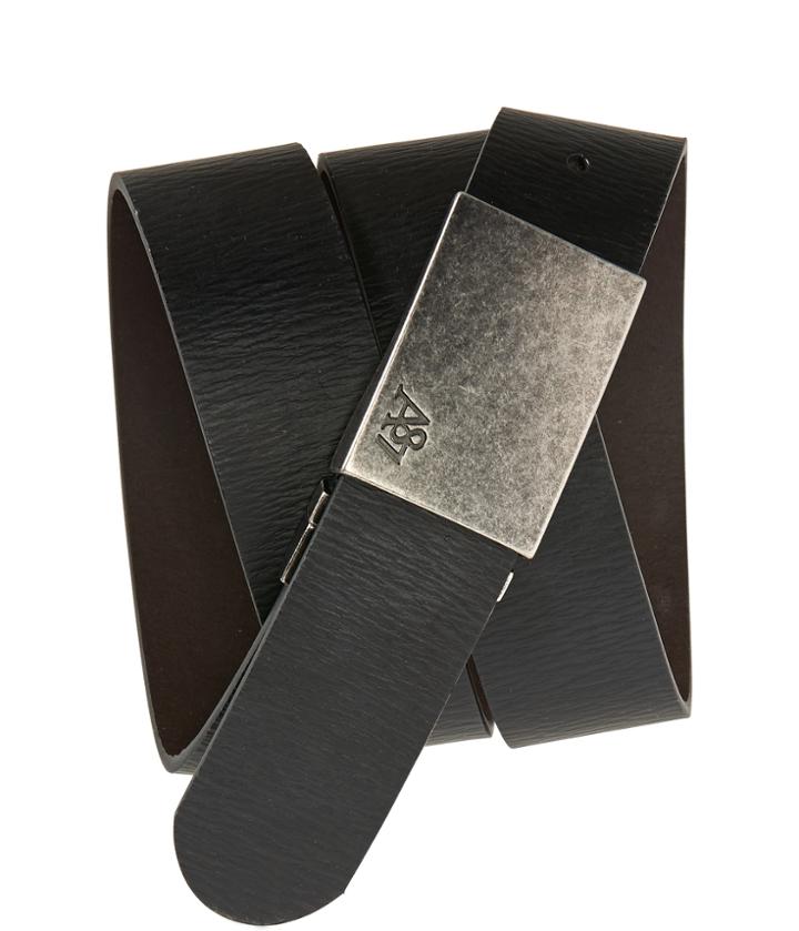 Aeropostale Aeropostale Reversible Leather Plaque Belt - Black, Small
